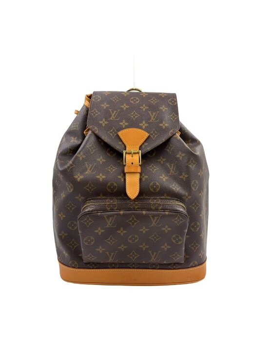 Louis Vuitton Montsouris GM Monogram Leather Brown Light Backpack Gold main image 14